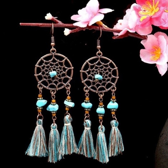 Jewelry - Gifted to customer @lindachytka Dream Catcher & Tassel Earrings